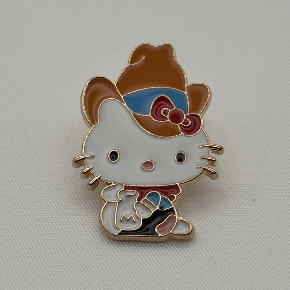 Sanrio Hello Kitty Cowboy Cute Cartoon Lapel Hat Pin